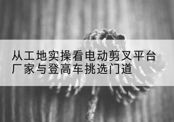厦门电动剪叉升降平台厂家-从工地实操看电动剪叉平台厂家与登高车挑选门道